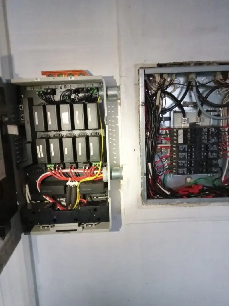 Electrical panel upgrade completed for Security Camera Wiring in Riverbank